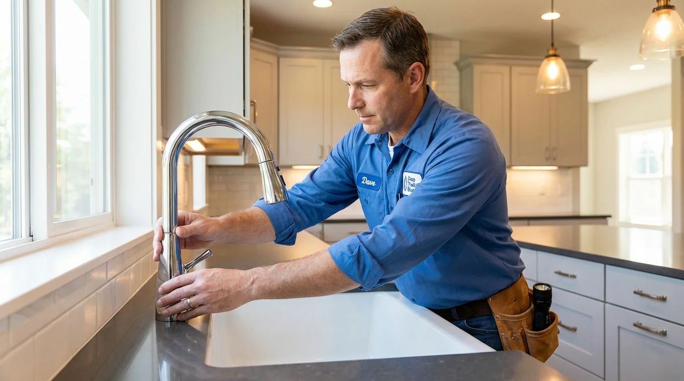 Kitchen faucet installation by Johns Plumbing LLC in Jones
