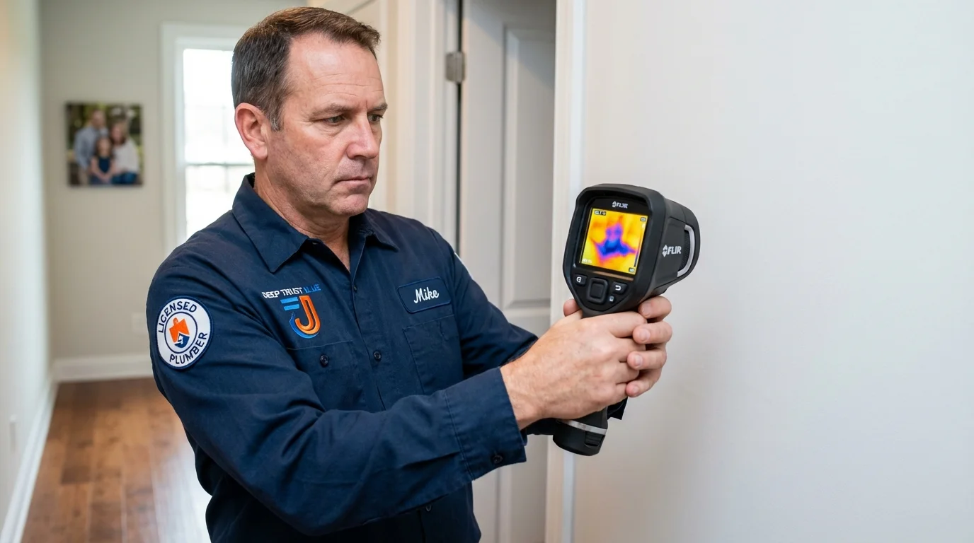 Thermal imaging leak detection by Johns Plumbing LLC in Jones